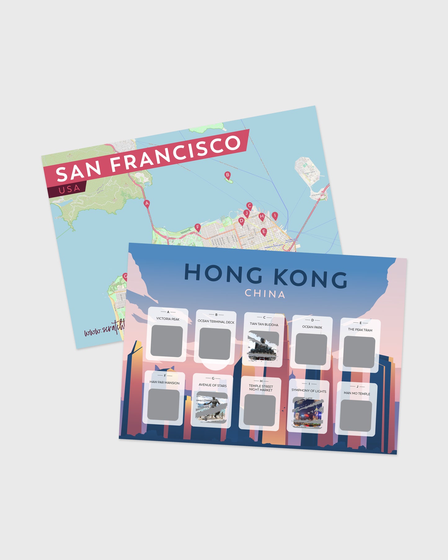 Scratch Off Cards - Bucket list - "Cities of the world"