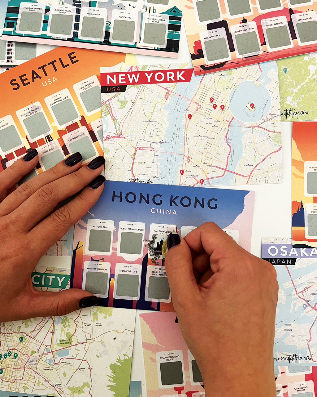 Scratch Off Cards - Bucket list - "Cities of the world"