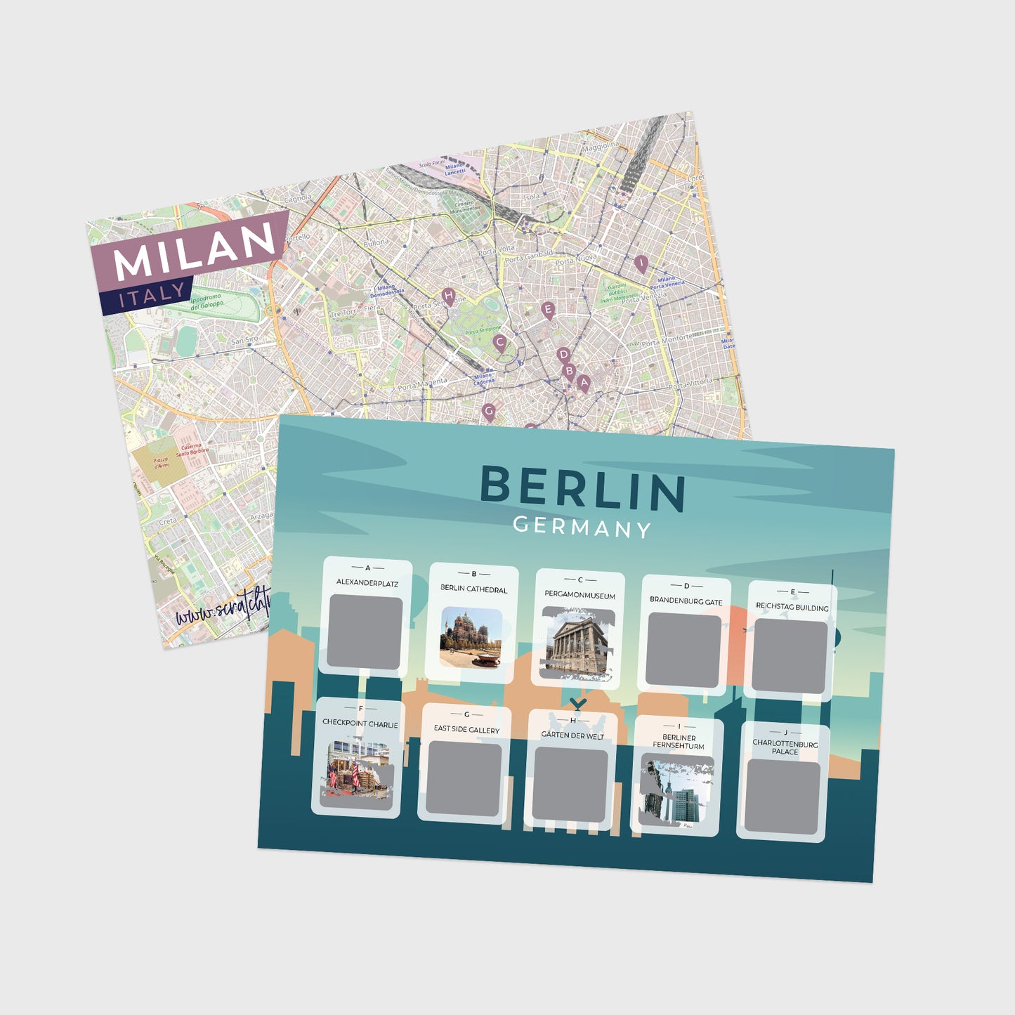 Scratch Off Cards - Bucket list - "Cities of Europe"