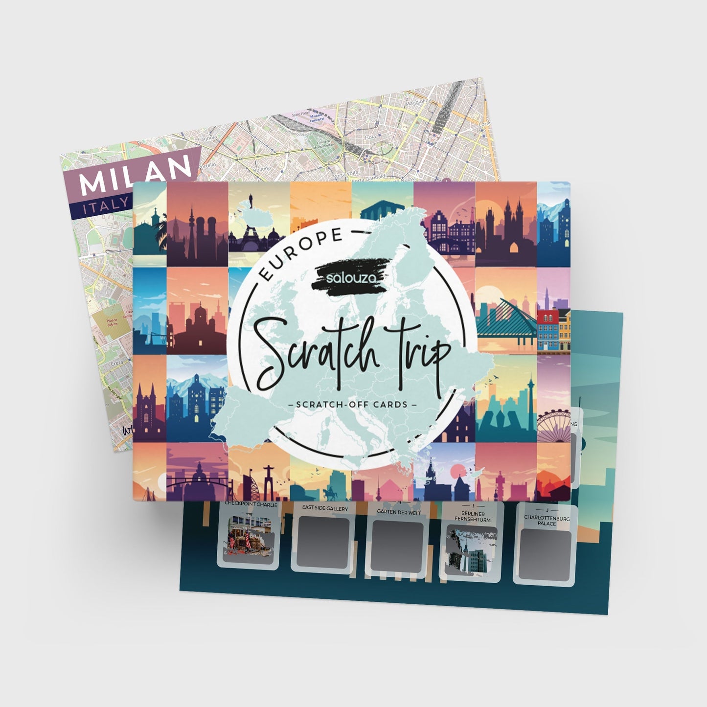 (3+2 Free) Scratch Off Cards - Bucket list - "Cities of Europe"