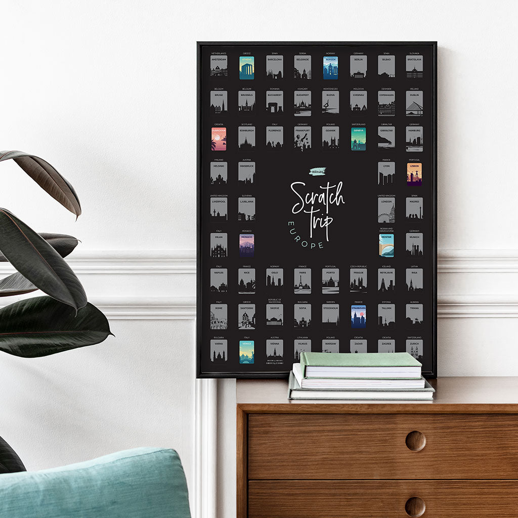 Scratch Off Poster "ScratchTrip - Europe" 1+1 gift