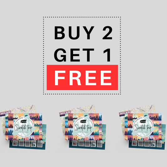 (2+1 Free) Scratch Off Cards - Bucket list - "Cities of Europe"