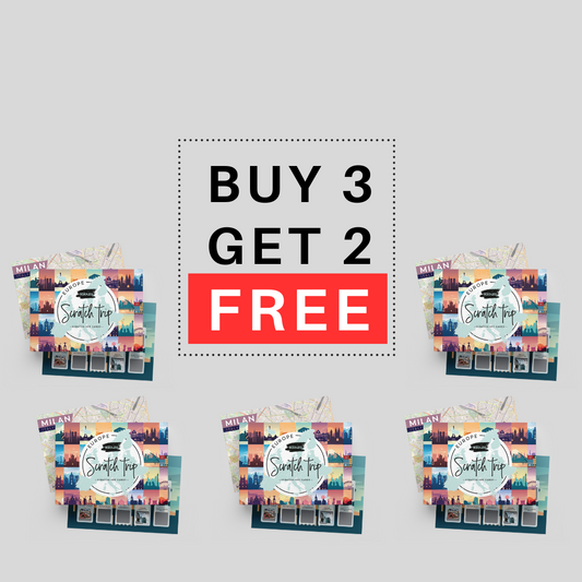 (3+2 Free) Scratch Off Cards - Bucket list - "Cities of Europe"