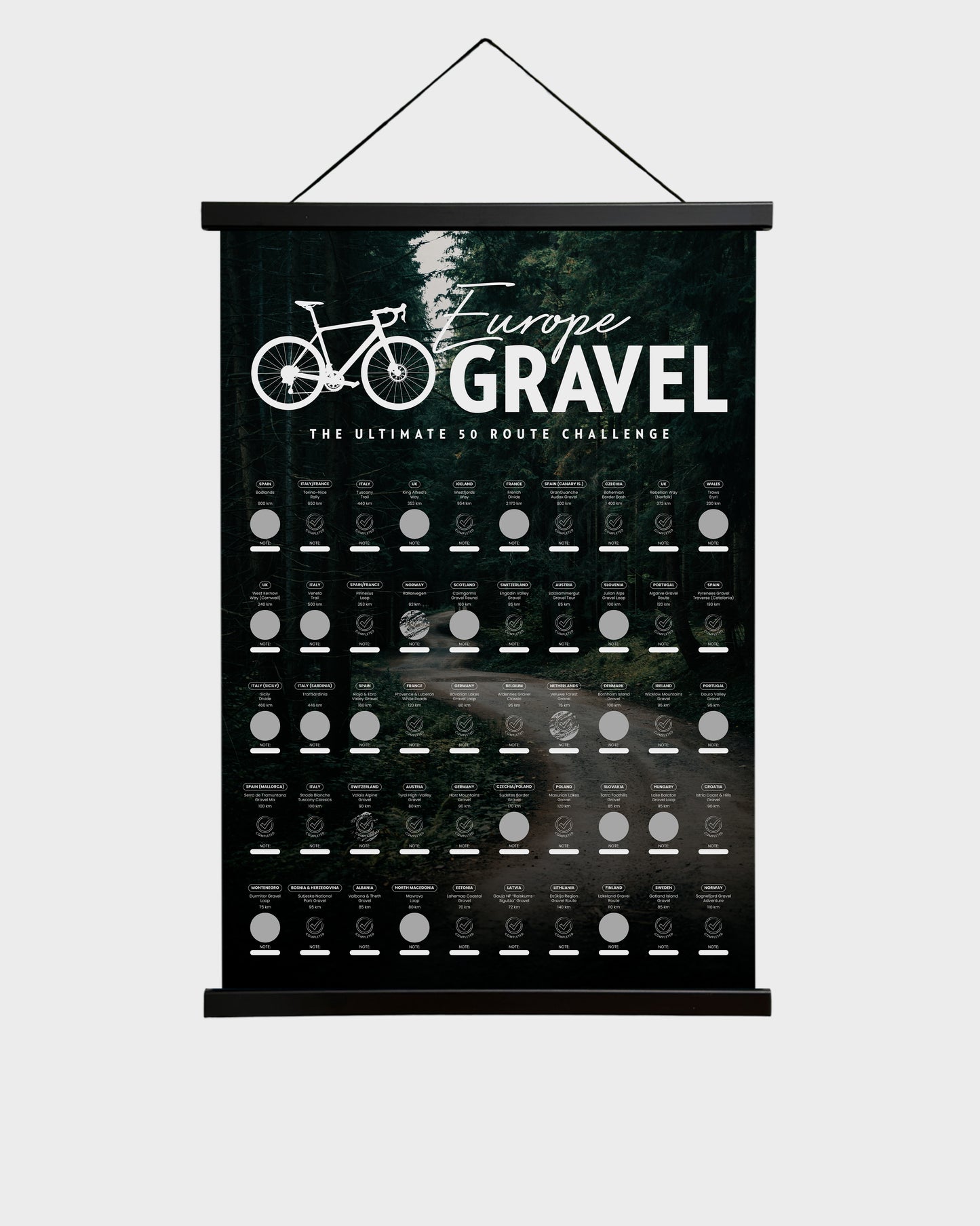 Scratch Off Poster "Gravel - Europe"