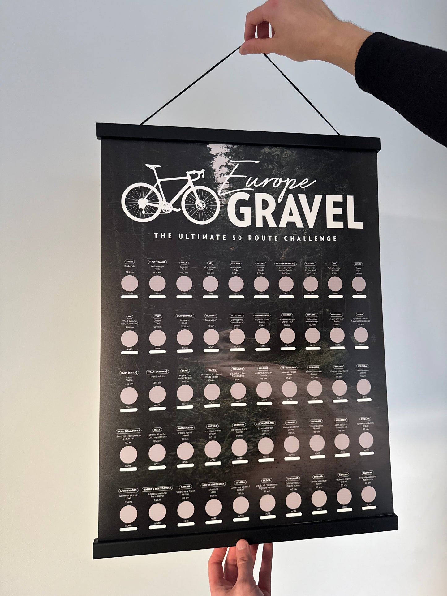 Scratch Off Poster "Gravel - Europe"
