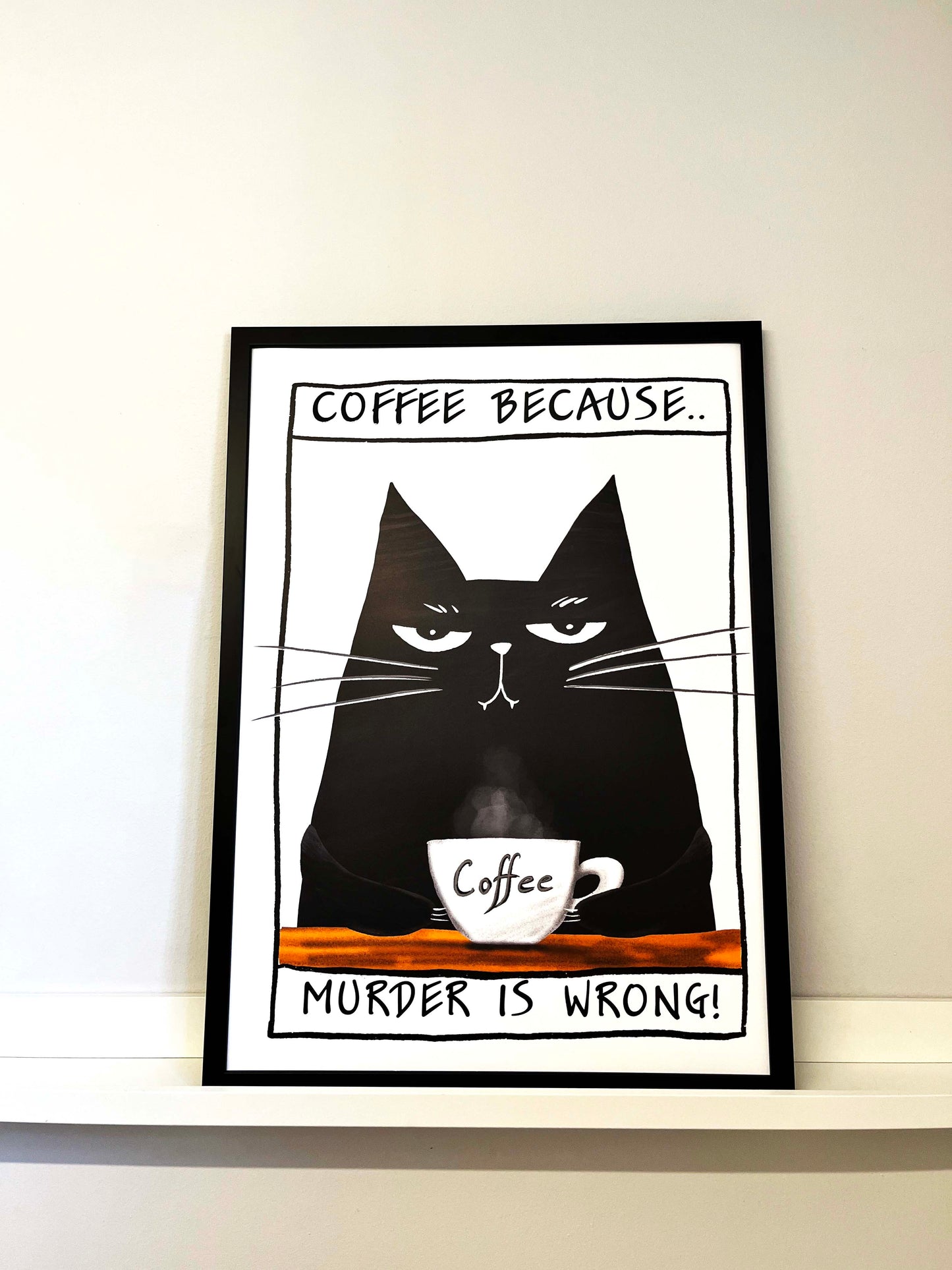 Funny UV varnish poster "Coffee"