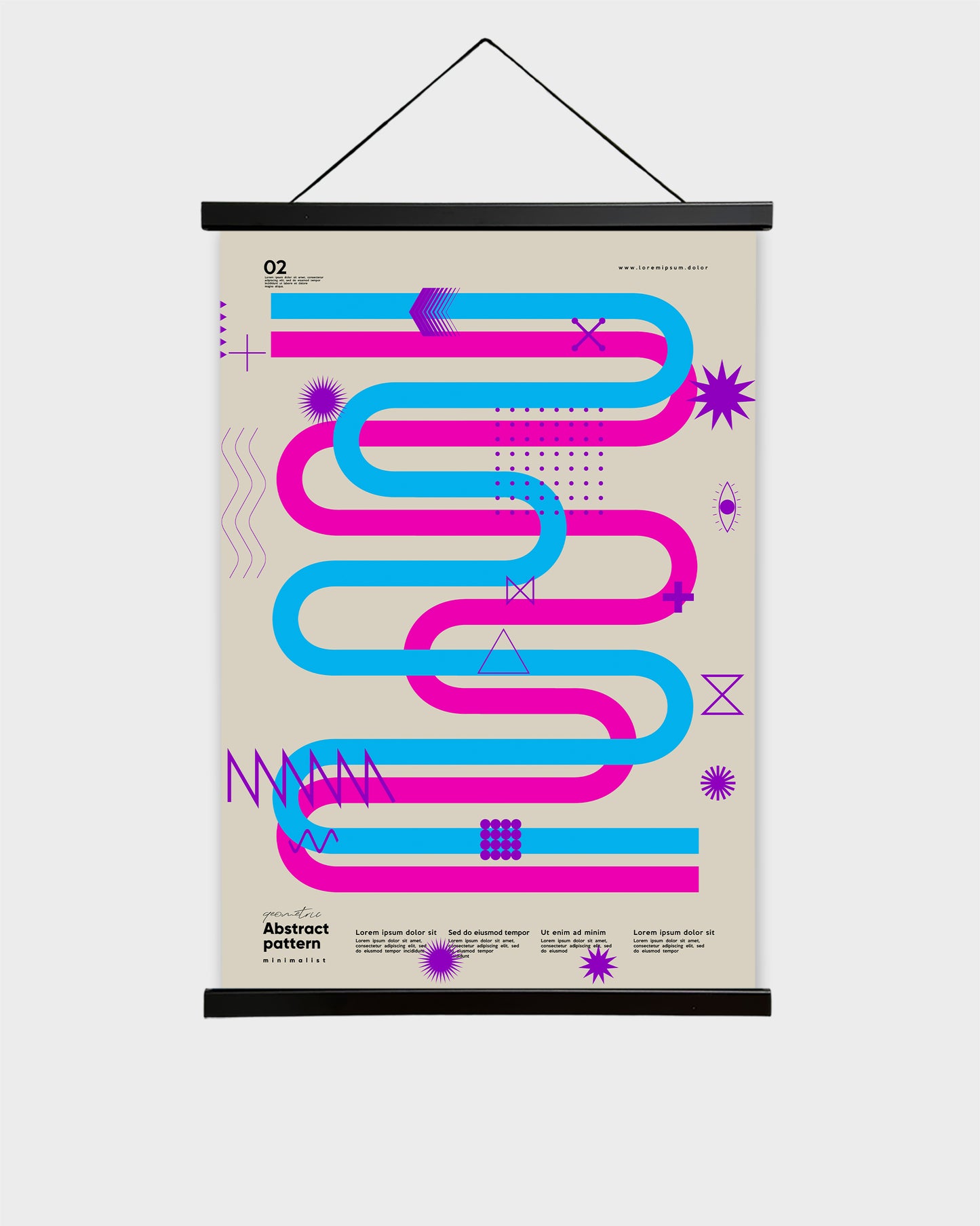 Funny UV varnish poster ,,Abstract pattern"