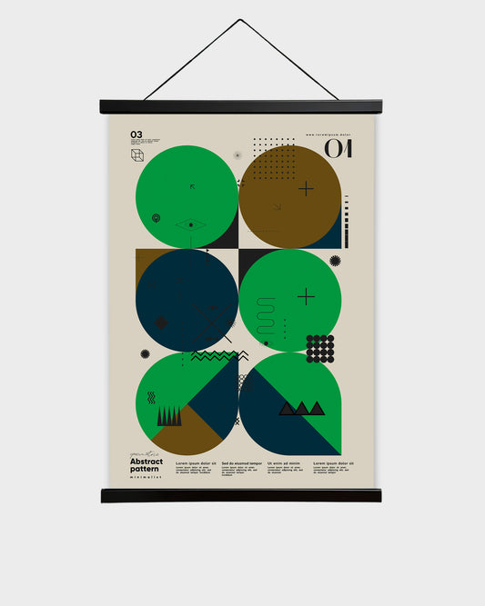 Funny UV varnish poster ,,Abstract green"