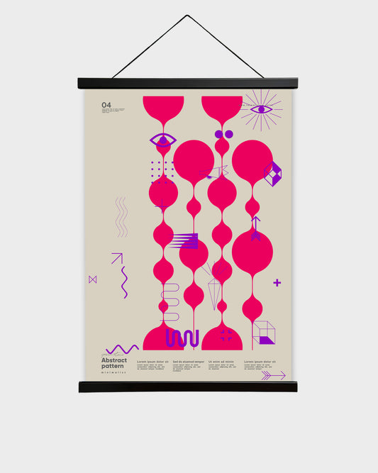 Funny UV varnish poster ,,Abstract pink"