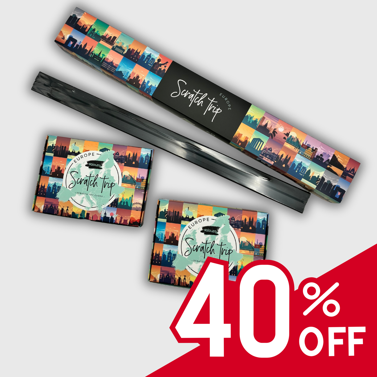 Scratch Off Cards and Poster set "ScratchTrip - Europe"