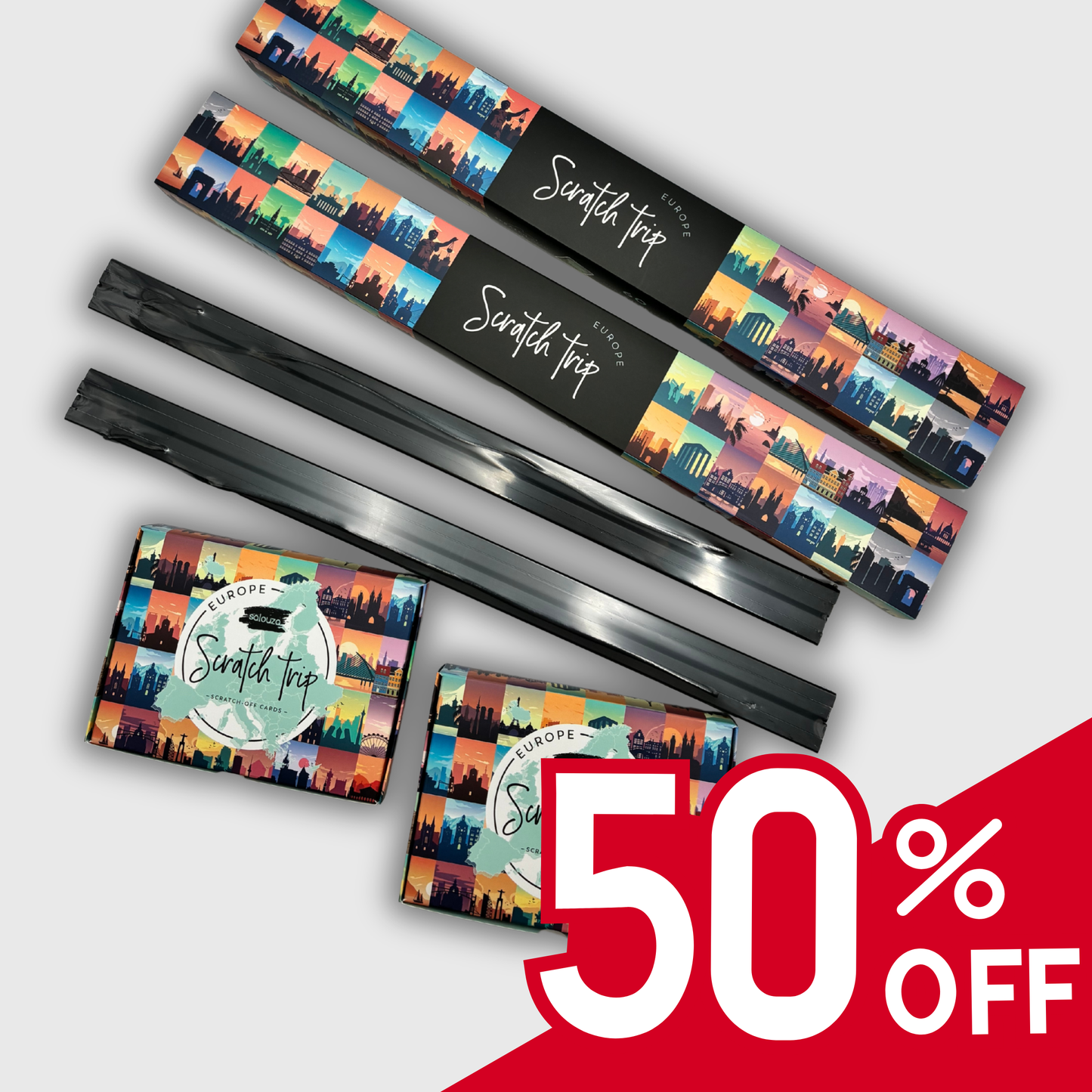 Scratch Off Cards and Poster set "ScratchTrip - Europe"