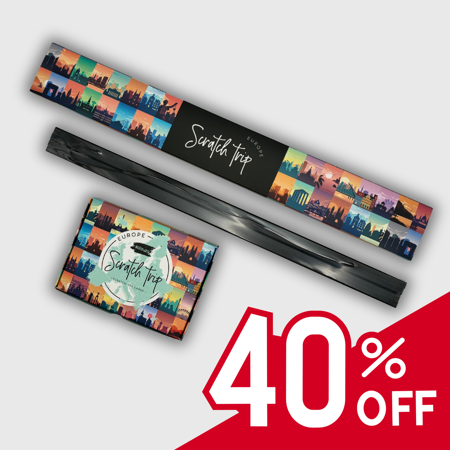 Scratch Off Cards and Poster set "ScratchTrip - Europe"