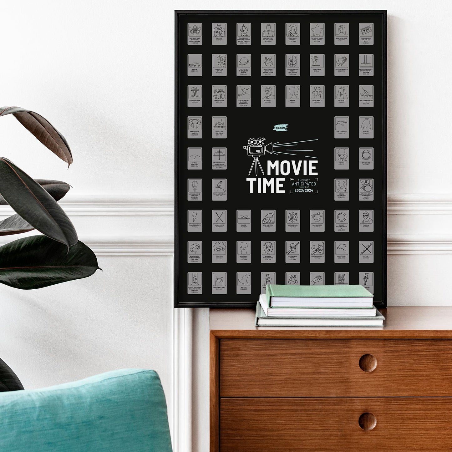Scratch Off Cards and Poster set "Movies"