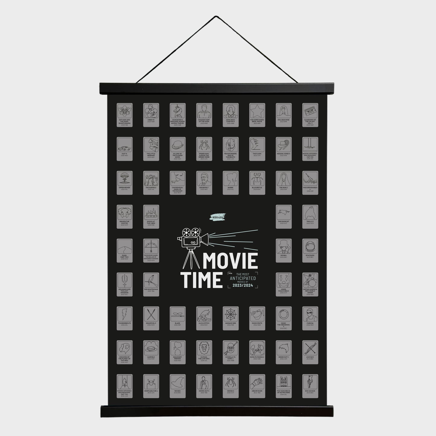 Scratch Off Poster "Movie Time! 2023/2024"
