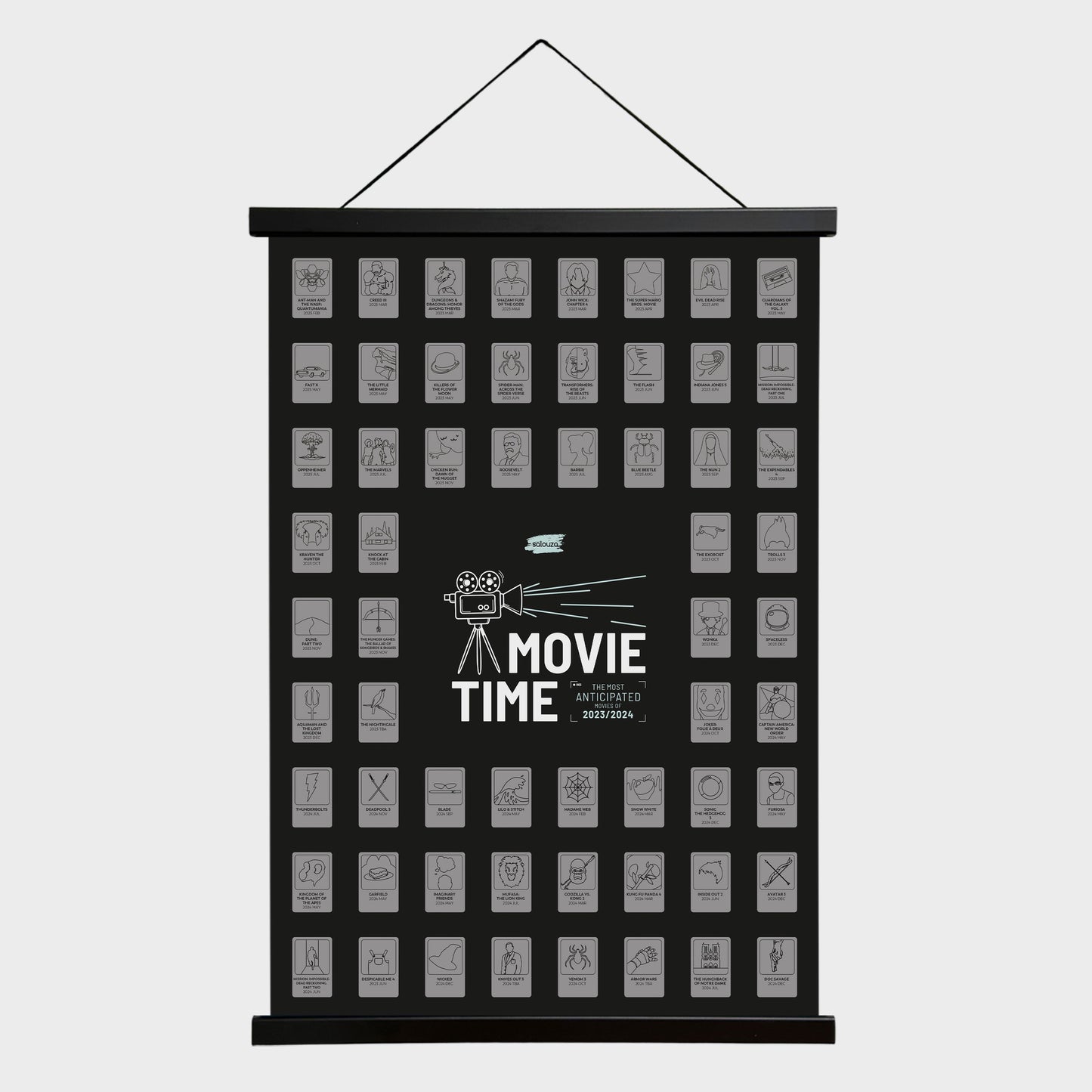 Scratch Off Cards and Poster set "Movies"